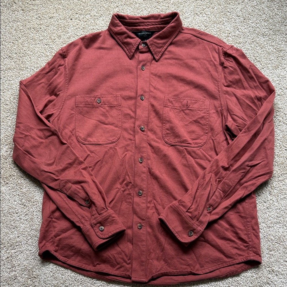 Banana Republic Men’s Slim Fit Button Down Long Sleeve Collared Shirt Size L